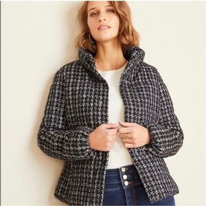 Ann Taylor Black and White Tweed Jacket
